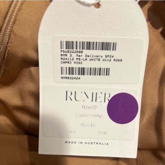 Rumer The Label Capri Mini Dress White embroidered floral size small
NWT - Picture 7 of 7